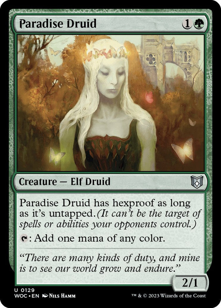 Paradise Druid [Wilds of Eldraine Commander] Magic: The Gathering
