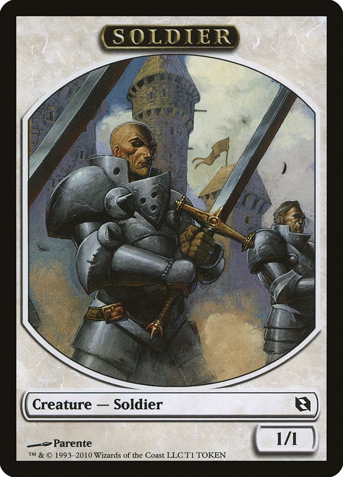 Soldier Token [Duel Decks: Elspeth vs. Tezzeret Tokens] Magic: The Gathering
