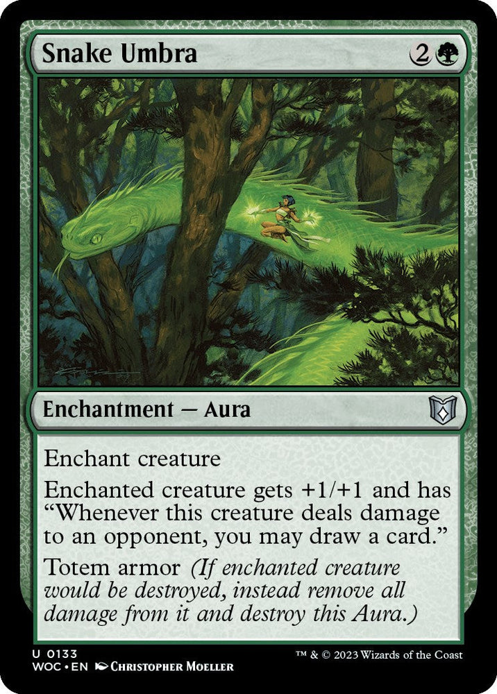 Snake Umbra [Wilds of Eldraine Commander] Magic: The Gathering