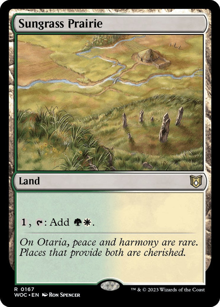 Sungrass Prairie [Wilds of Eldraine Commander] Magic: The Gathering