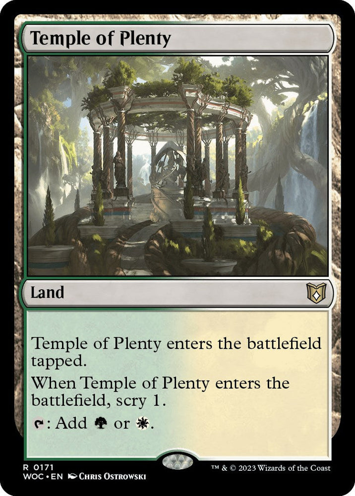 Temple of Plenty [Wilds of Eldraine Commander] Magic: The Gathering
