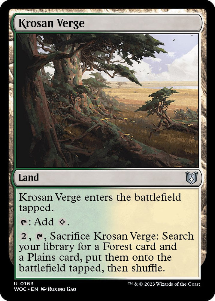 Krosan Verge [Wilds of Eldraine Commander] Magic: The Gathering