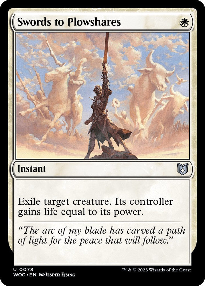 Swords to Plowshares [Wilds of Eldraine Commander] Magic: The Gathering
