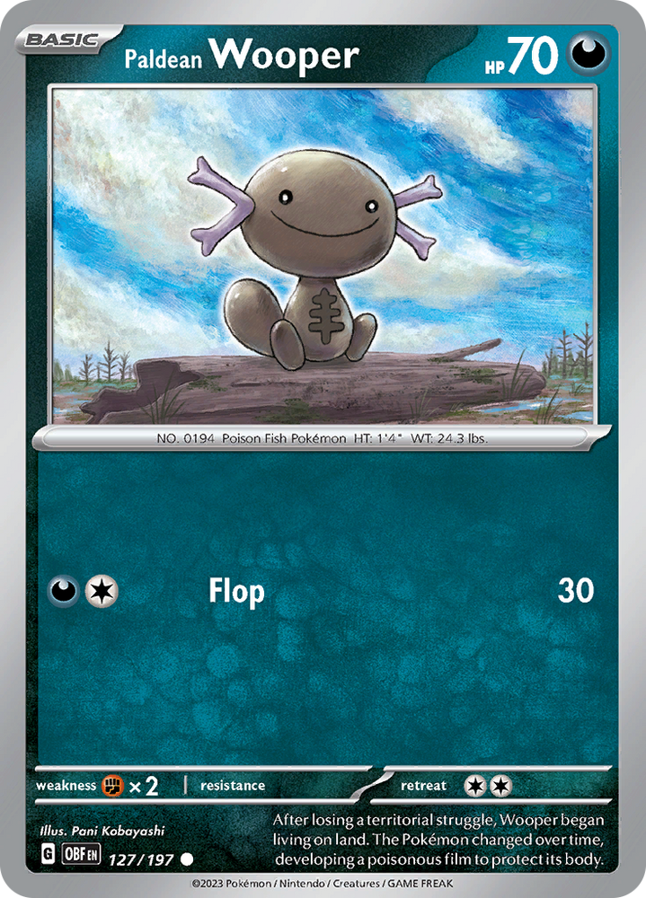 Paldean Wooper (127/197) [Scarlet & Violet: Obsidian Flames] Pokémon