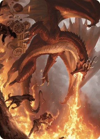 Realm-Scorcher Hellkite Art Card [Wilds of Eldraine Art Series] Magic: The Gathering