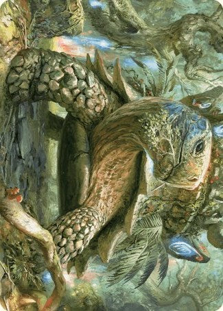 Blossoming Tortoise Art Card [Wilds of Eldraine Art Series] Magic: The Gathering