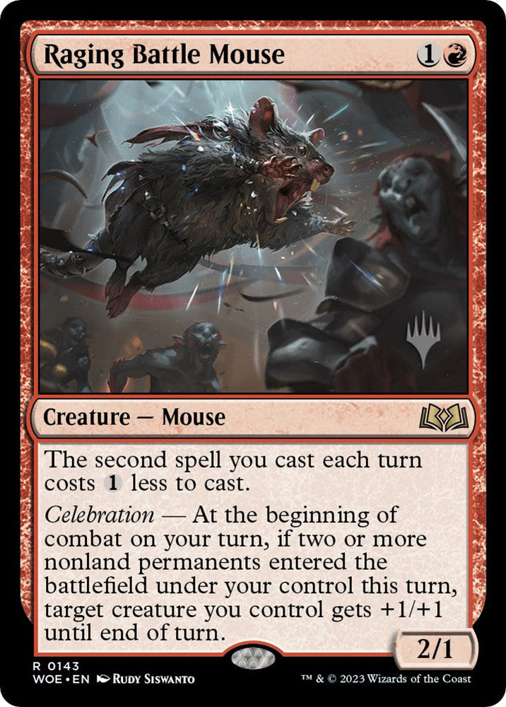 Raging Battle Mouse (Promo Pack) [Wilds of Eldraine Promos] Magic: The Gathering
