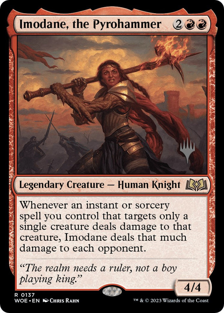 Imodane, the Pyrohammer (Promo Pack) [Wilds of Eldraine Promos] Magic: The Gathering