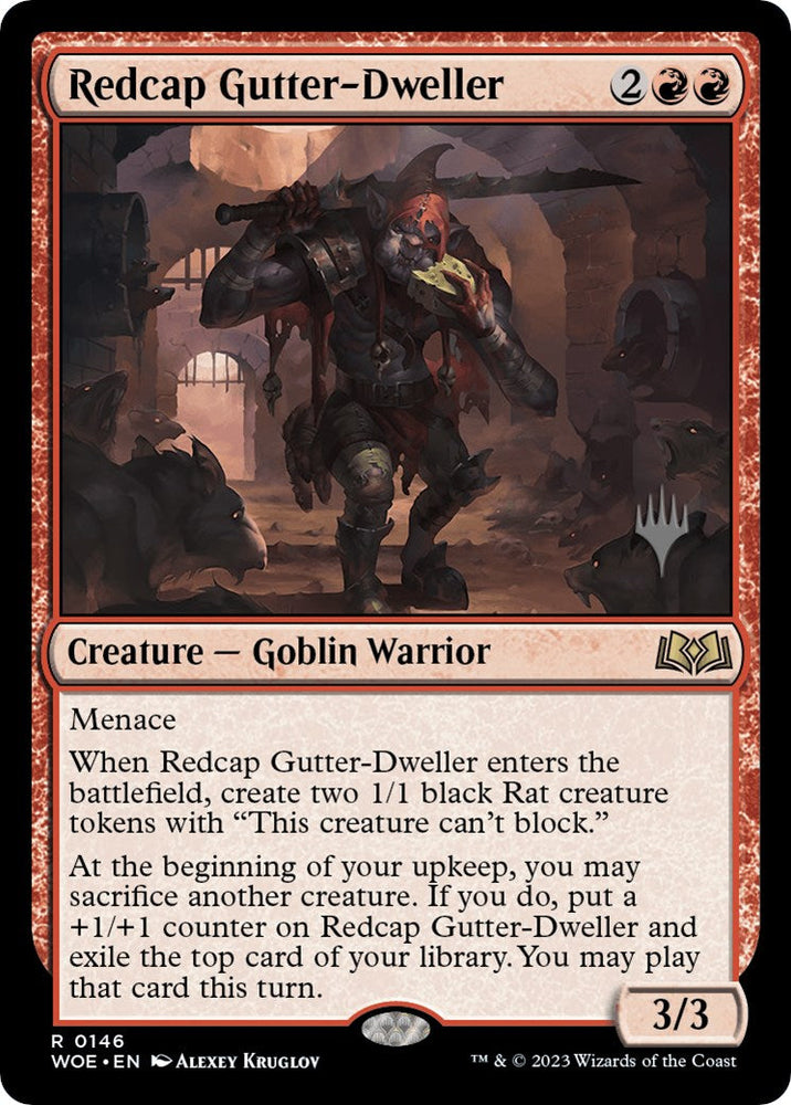 Redcap Gutter-Dweller (Promo Pack) [Wilds of Eldraine Promos] Magic: The Gathering