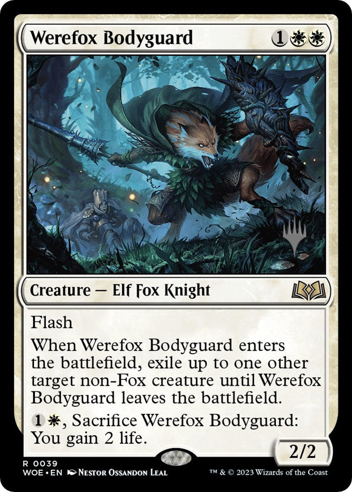 Werefox Bodyguard (Promo Pack) [Wilds of Eldraine Promos] Magic: The Gathering