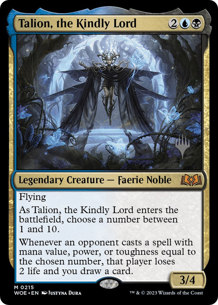 Talion, the Kindly Lord (Promo Pack) [Wilds of Eldraine Promos] Magic: The Gathering