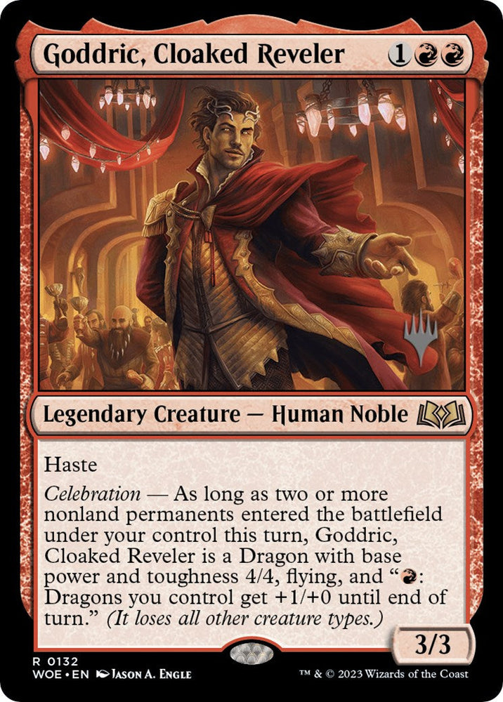 Goddric, Cloaked Reveler (Promo Pack) [Wilds of Eldraine Promos] Magic: The Gathering