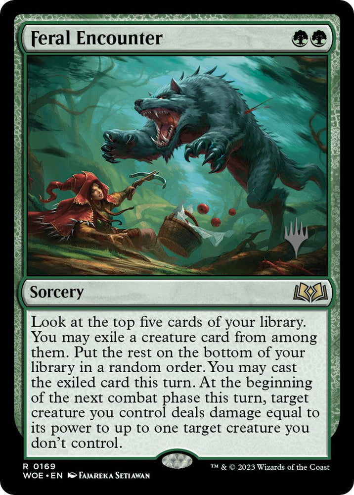 Feral Encounter (Promo Pack) [Wilds of Eldraine Promos] Magic: The Gathering