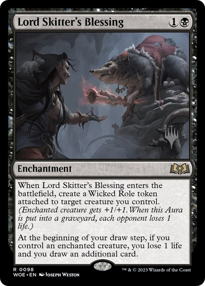 Lord Skitter's Blessing (Promo Pack) [Wilds of Eldraine Promos] Magic: The Gathering