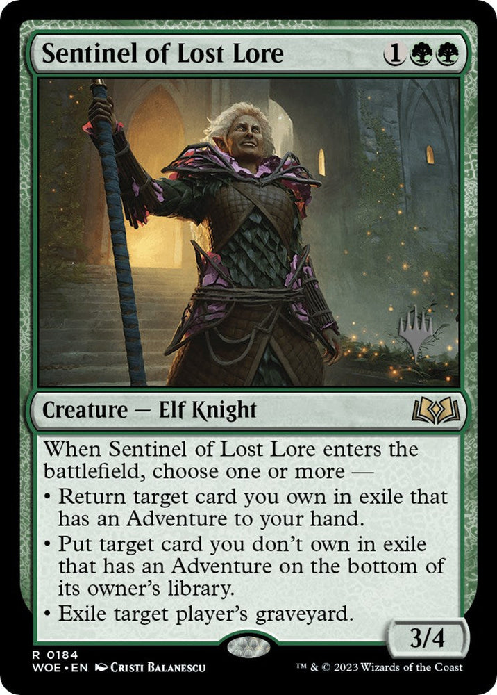 Sentinel of Lost Lore (Promo Pack) [Wilds of Eldraine Promos] Magic: The Gathering