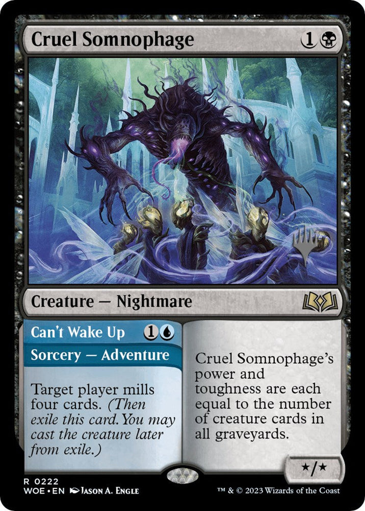 Cruel Somnophage // Can't Wake Up (Promo Pack) [Wilds of Eldraine Promos] Magic: The Gathering