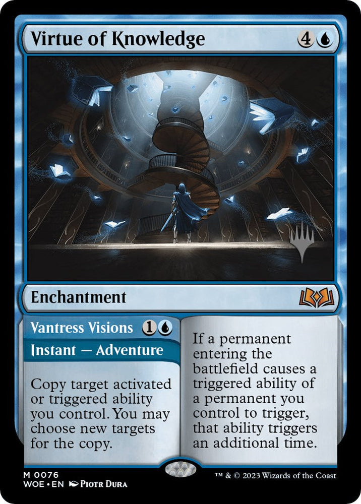 Virtue of Knowledge // Vantress Visions (Promo Pack) [Wilds of Eldraine Promos] Magic: The Gathering