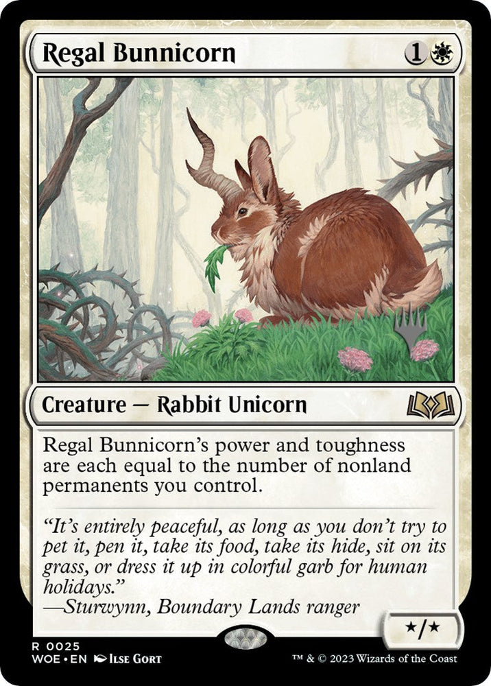 Regal Bunnicorn (Promo Pack) [Wilds of Eldraine Promos] Magic: The Gathering