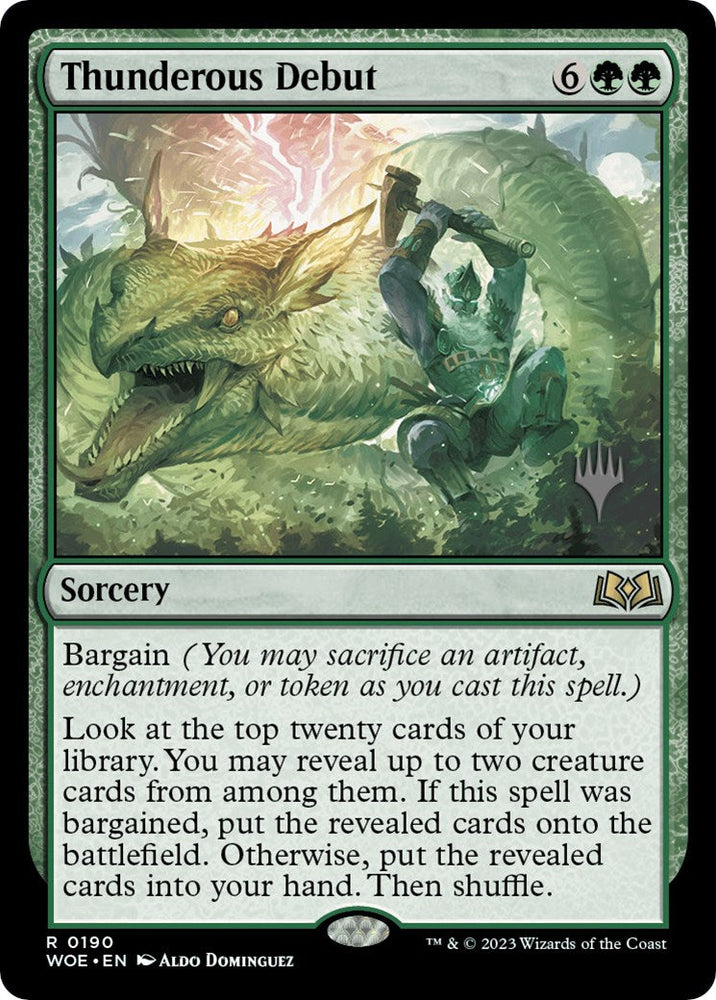 Thunderous Debut (Promo Pack) [Wilds of Eldraine Promos] Magic: The Gathering