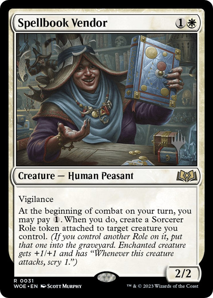 Spellbook Vendor (Promo Pack) [Wilds of Eldraine Promos] Magic: The Gathering
