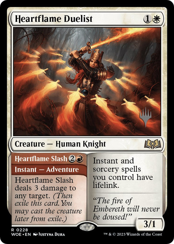 Heartflame Duelist // Heatflame Duelist (Promo Pack) [Wilds of Eldraine Promos] Magic: The Gathering