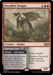 Decadent Dragon // Expensive Taste (Promo Pack) [Wilds of Eldraine Promos] Magic: The Gathering