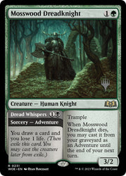 Mosswood Dreadknight // Dread Whispers (Promo Pack) [Wilds of Eldraine Promos] Magic: The Gathering