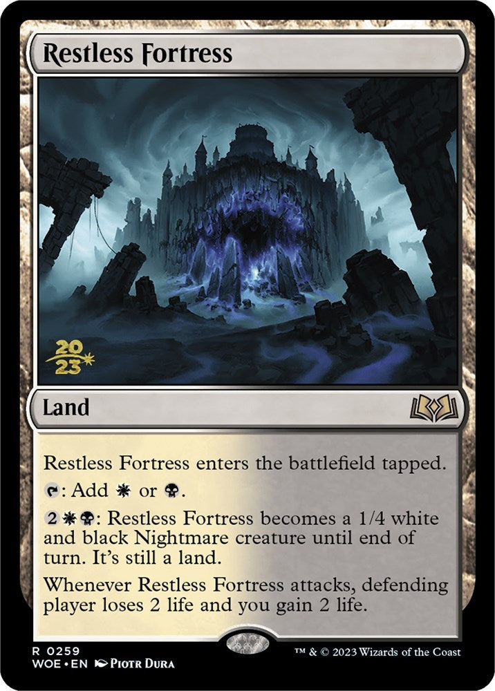 Restless Fortress [Wilds of Eldraine Prerelease Promos] Magic: The Gathering