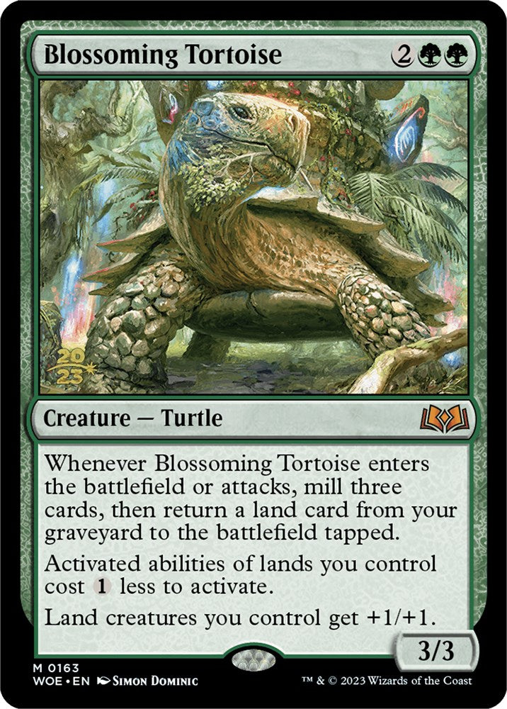 Blossoming Tortoise [Wilds of Eldraine Prerelease Promos] Magic: The Gathering