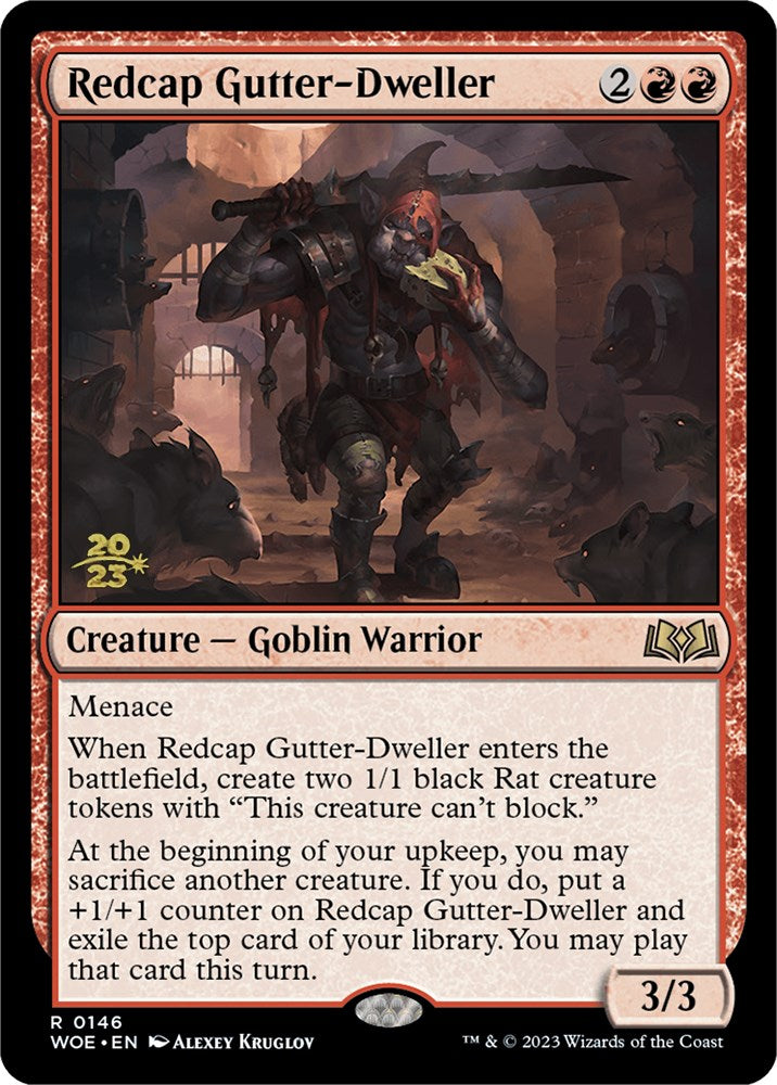 Redcap Gutter-Dweller [Wilds of Eldraine Prerelease Promos] Magic: The Gathering