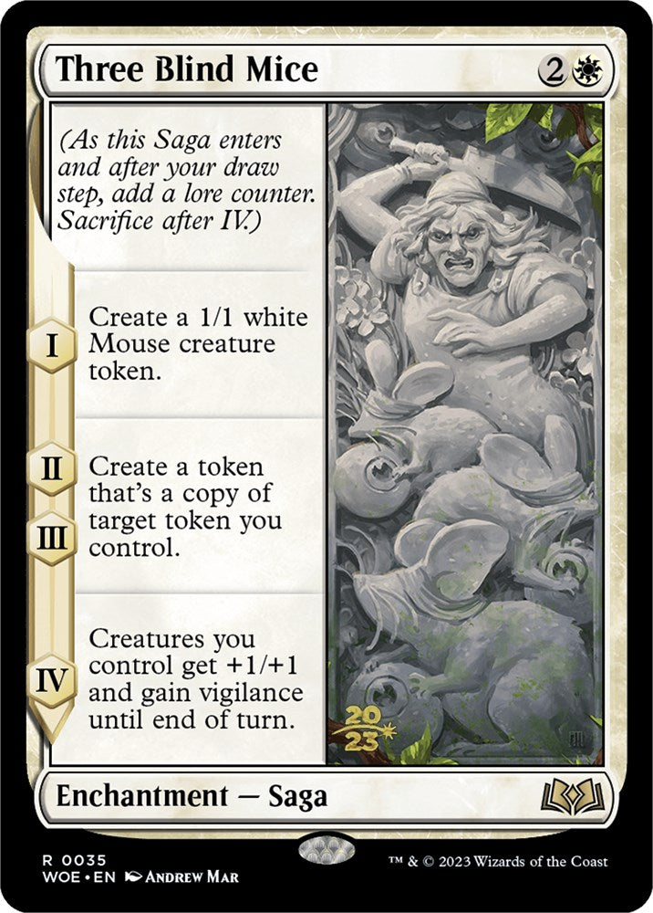 Three Blind Mice [Wilds of Eldraine Prerelease Promos] Magic: The Gathering