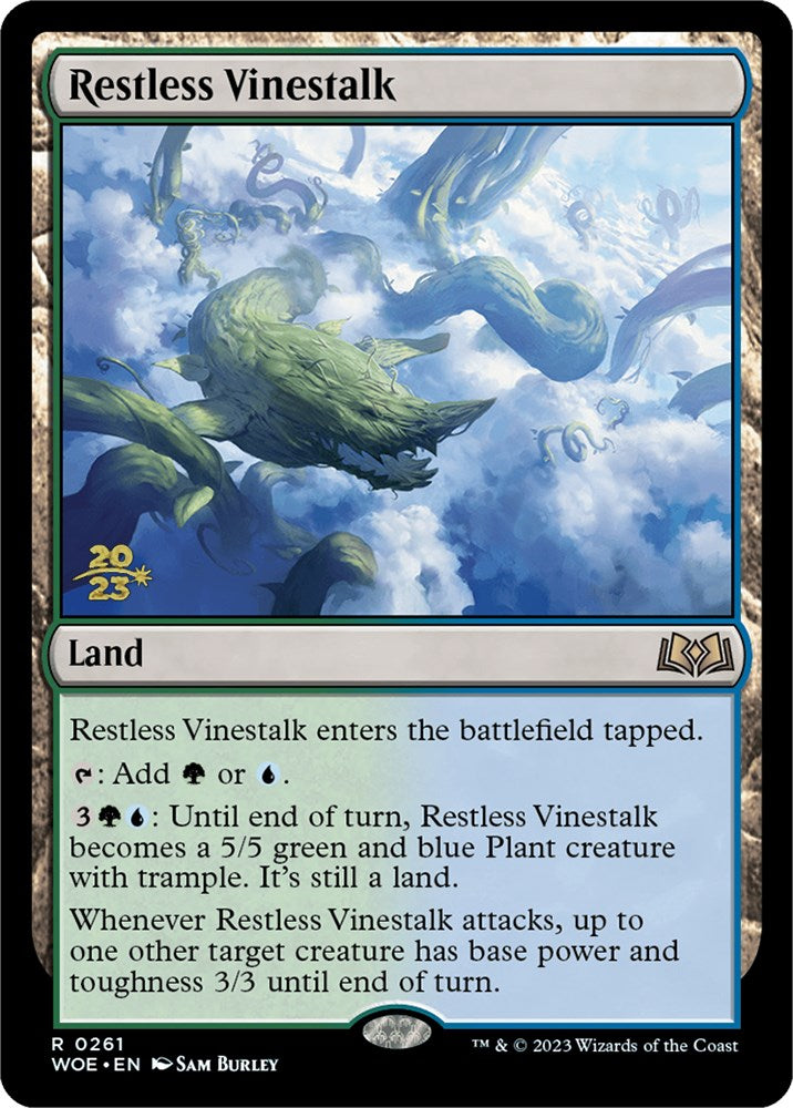 Restless Vinestalk [Wilds of Eldraine Prerelease Promos] Magic: The Gathering