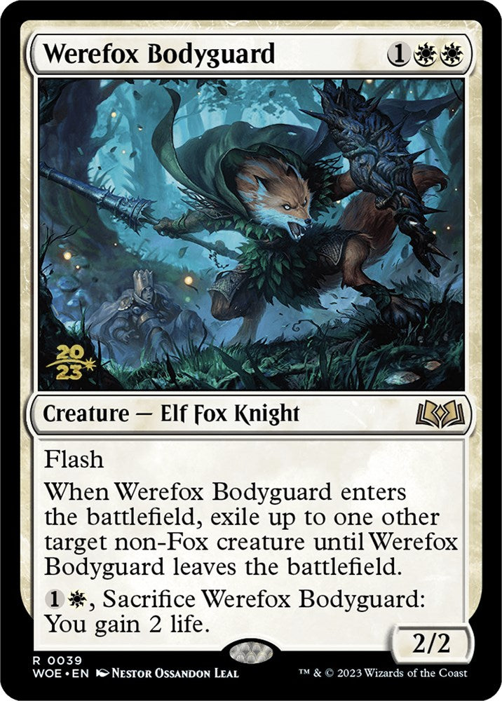 Werefox Bodyguard [Wilds of Eldraine Prerelease Promos] Magic: The Gathering