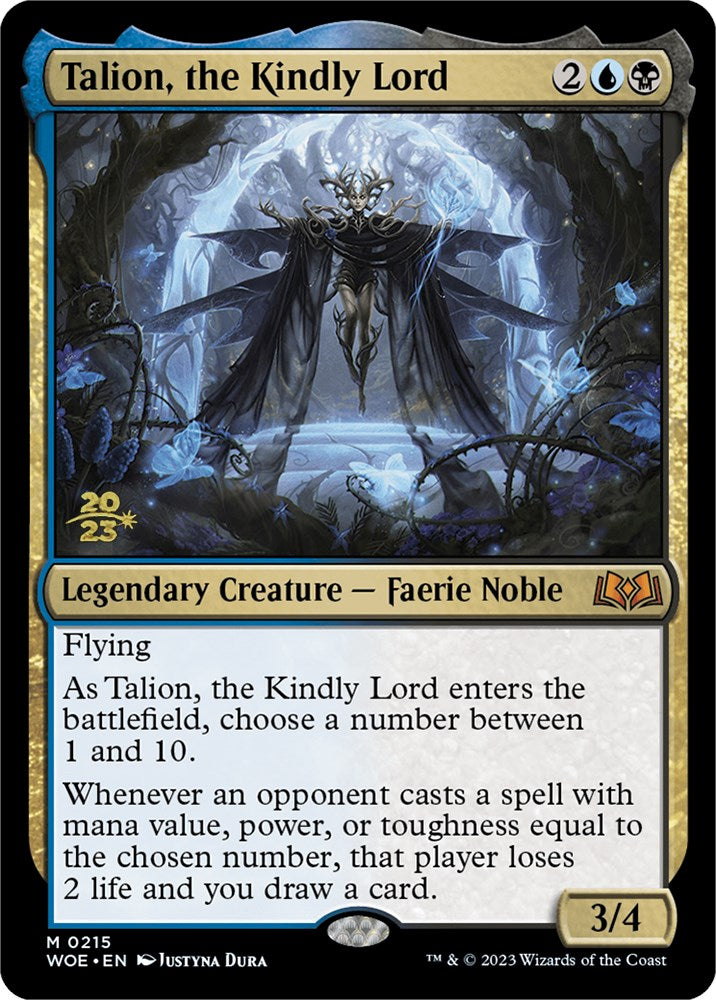 Talion, the Kindly Lord [Wilds of Eldraine Prerelease Promos] Magic: The Gathering