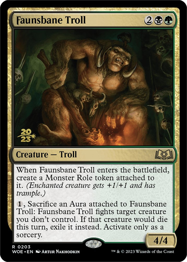 Faunsbane Troll [Wilds of Eldraine Prerelease Promos] Magic: The Gathering