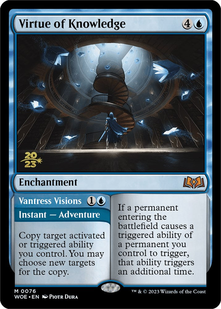 Virtue of Knowledge // Vantress Visions [Wilds of Eldraine Prerelease Promos] Magic: The Gathering