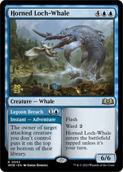 Horned Loch-Whale // Lagoon Breach (Promo Pack) [Wilds of Eldraine Promos] Magic: The Gathering