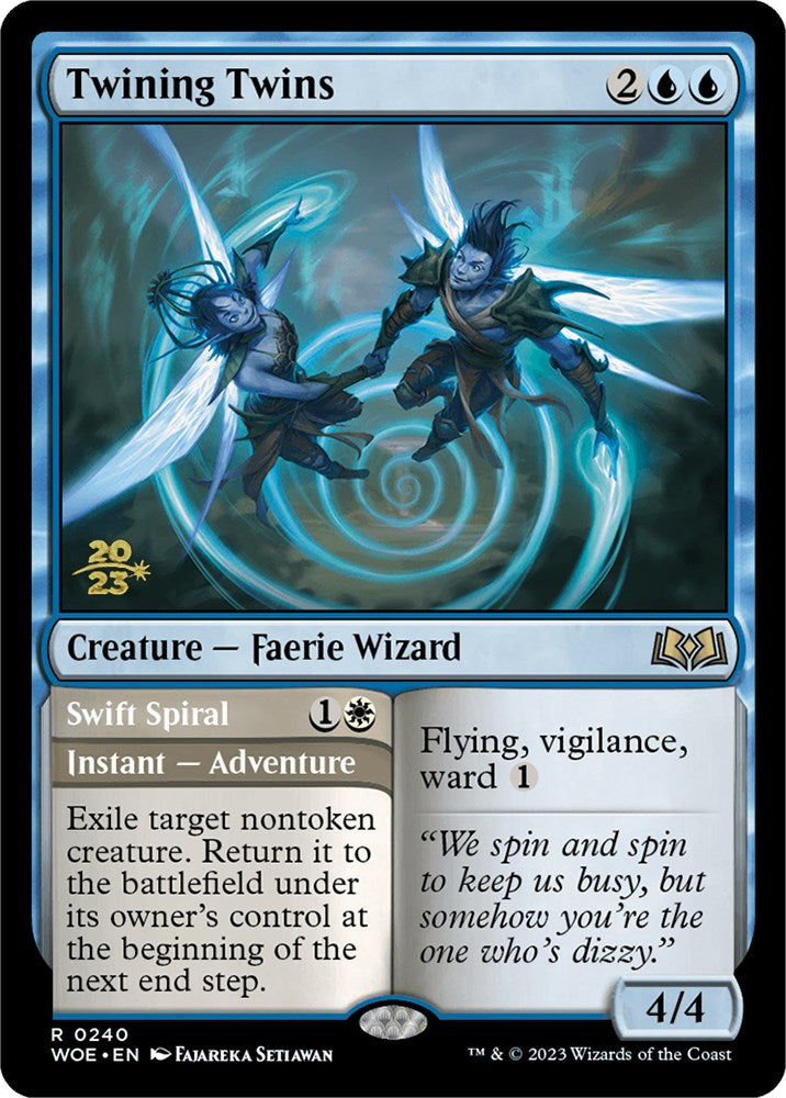 Twining Twins // Swift Spiral (Promo Pack) [Wilds of Eldraine Promos] Magic: The Gathering