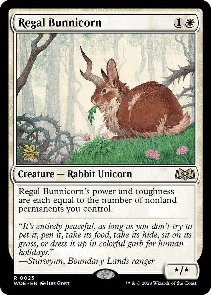 Regal Bunnicorn [Wilds of Eldraine Prerelease Promos] Magic: The Gathering