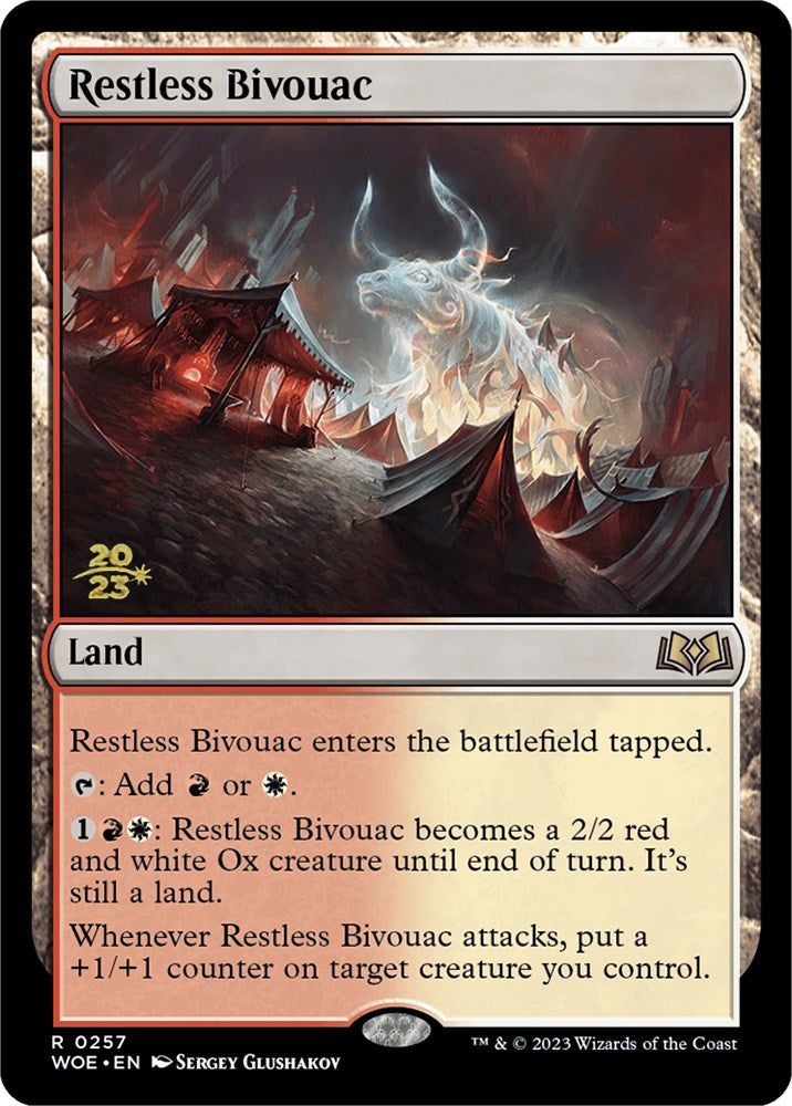 Restless Bivouac [Wilds of Eldraine Prerelease Promos] Magic: The Gathering