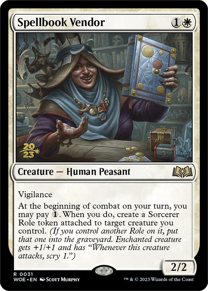 Spellbook Vendor [Wilds of Eldraine Prerelease Promos] Magic: The Gathering