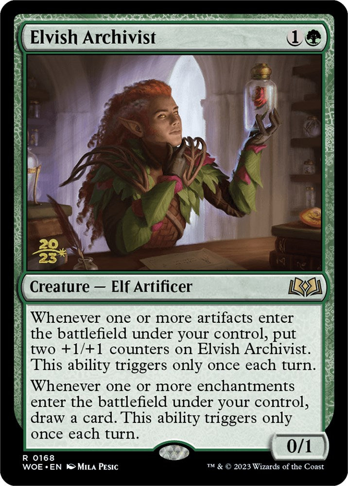 Elvish Archivist [Wilds of Eldraine Prerelease Promos] Magic: The Gathering
