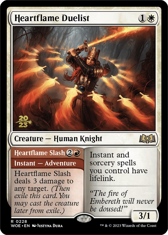 Heartflame Duelist // Heartflame Slash [Wilds of Eldraine Prerelease Promos] Magic: The Gathering