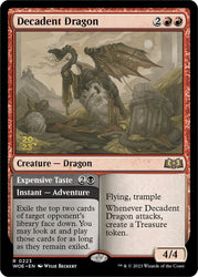 Decadent Dragon // Expensive Taste (Promo Pack) [Wilds of Eldraine Promos] Magic: The Gathering