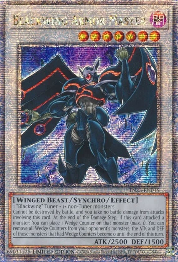 Blackwing Armor Master [TN23-EN015] Quarter Century Secret Rare - Yugioh Cards For Your TCG Needs!