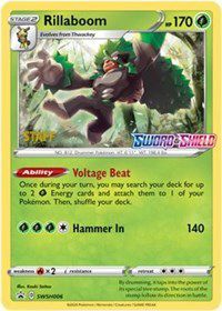 Rillaboom (SWSH006) (Staff Prerelease Promo) [Sword & Shield: Black Star Promos] Pokémon