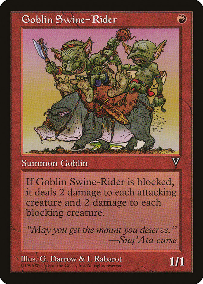 Goblin Swine-Rider [Visions] Magic: The Gathering