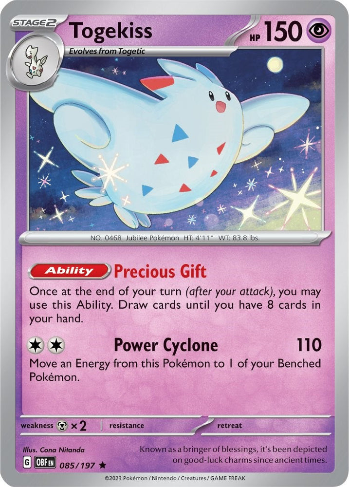 Togekiss (085/197) (Theme Deck Exclusive) [Scarlet & Violet: Obsidian Flames] Pokémon
