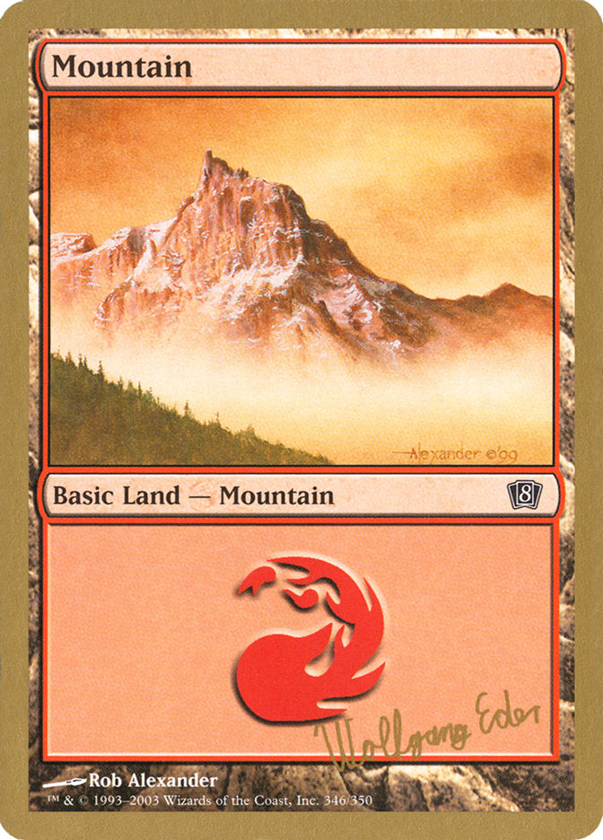 Mountain (we346) (Wolfgang Eder) [World Championship Decks 2003] Magic: The Gathering