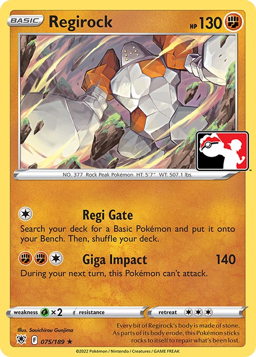 Regirock (075/189) [Prize Pack Series Three] Pokémon